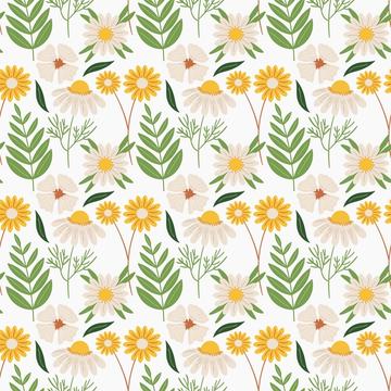 Flowers on a white background pattern