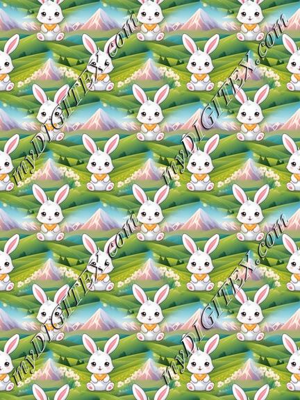 Cute white bunny clipart
