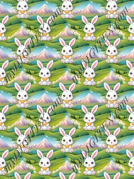 Cute white bunny clipart