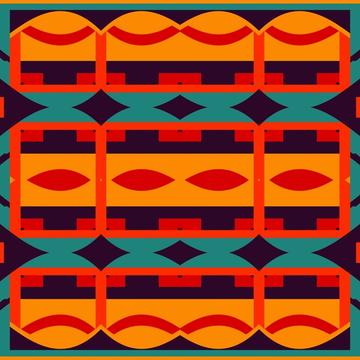 Retro colors shapes rows