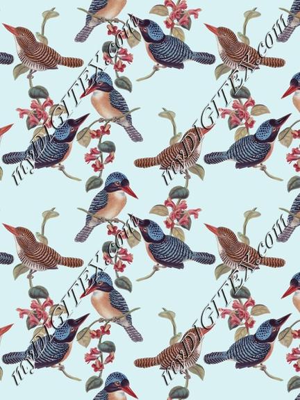 Vintage birds wallpaper