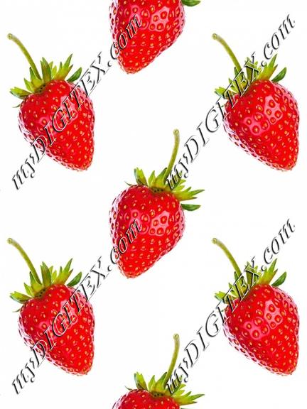 Strawberries on a white background