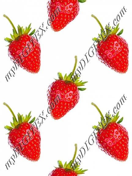 Strawberries on a white background