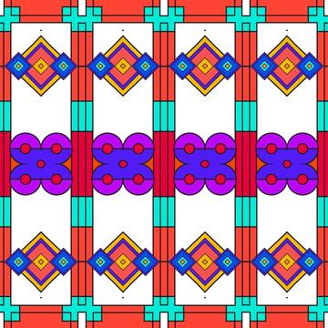 Shapes rows on a white background