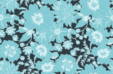 Hand-drawn-lush-flowers-pantone-blues