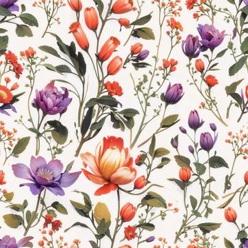 Watercolor florals 16p