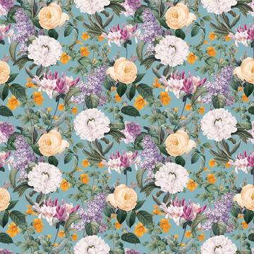 floral digital patten in multi colours