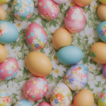Easter Eggs with flowers