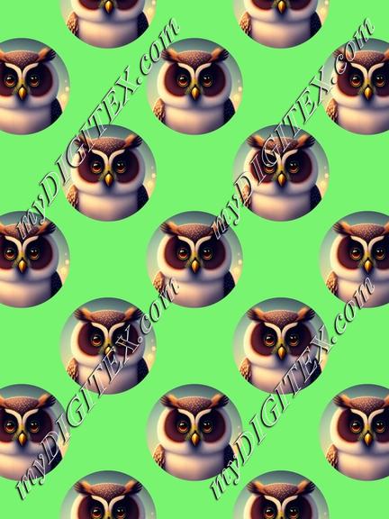 Cute 3D owl pattern