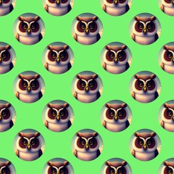 Cute 3D owl pattern