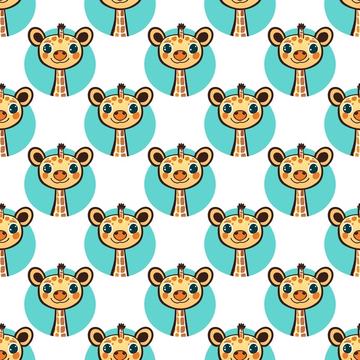 Giraffe in a circle pattern