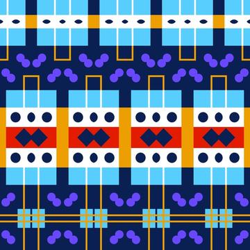Colorful shapes rows