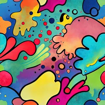 Colorful splashes