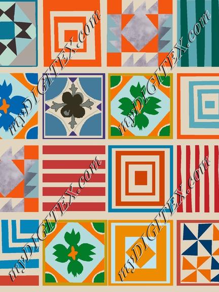 geometric pattern in multi colour