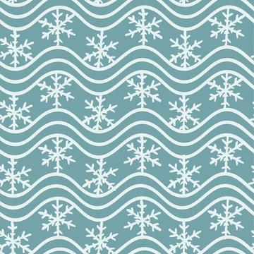 Frosty snowflake field