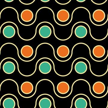 Abstract retro 70's geometrical pattern