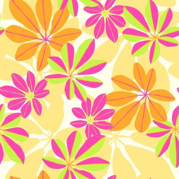 Colorful hawaiian tropical leaves pattern