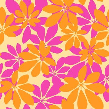 Cute colorful tropical leaves pattern