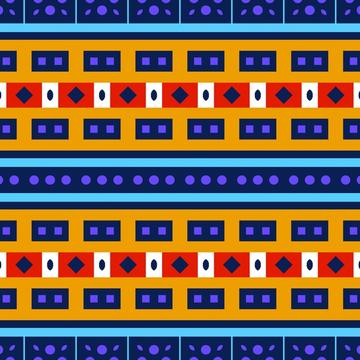 Colorful shapes rows