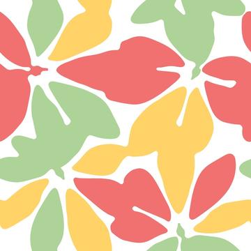 Colorful shapes tropical leaves