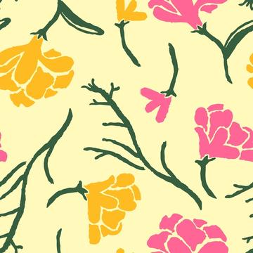Cute colorful floral pattern