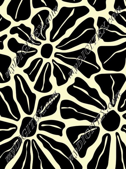 Abstract floral tile motif