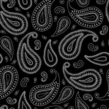 Dark elegant paisley bandana