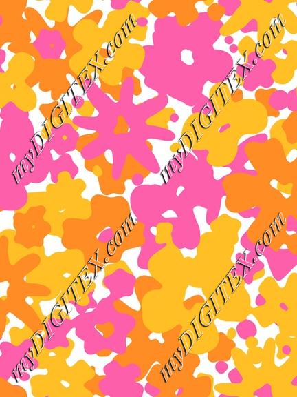 Colorful ditsy floral pattern