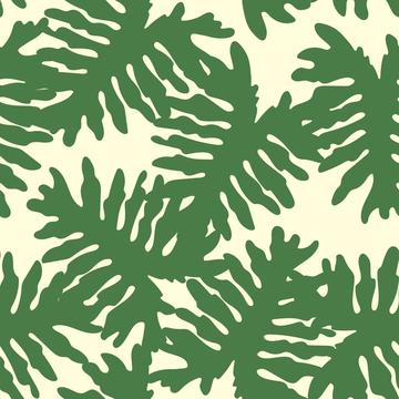 Monochrome tropical leaves pattern