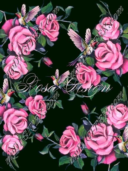 Roses and Hunmmingbirds