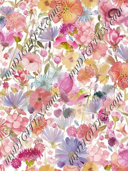Wildflower floral watercolor hand painted