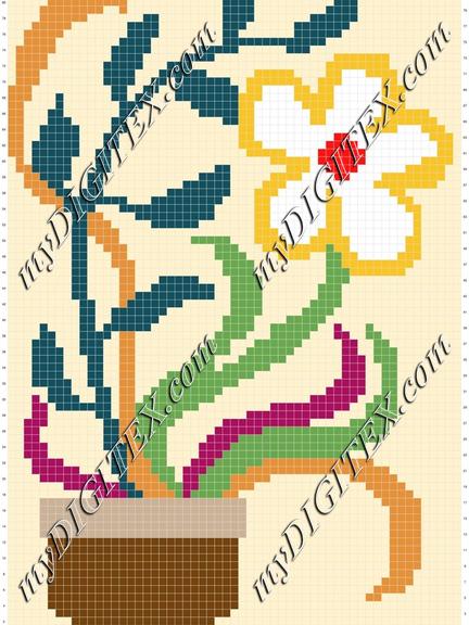 Groovy-Bloom-Wall-Hanging-crochet-graph-by-Divine-Debris