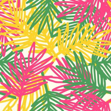 Colorful tropical leaves design