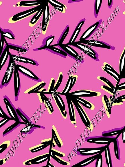 Colorful floral leaves