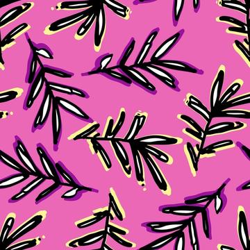 Colorful floral leaves