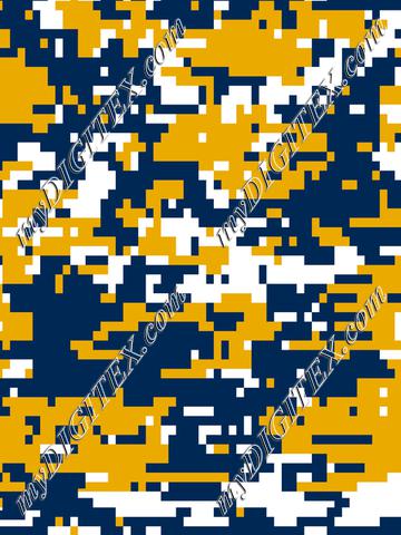 Digital Camo (blue & gold)