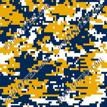 Digital Camo (blue & gold)