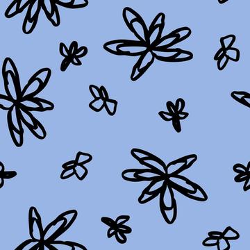 Cute doodle flowers