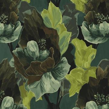 moody floral pattern