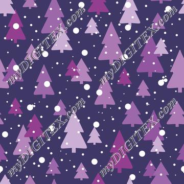 Trees in Snow (purples)