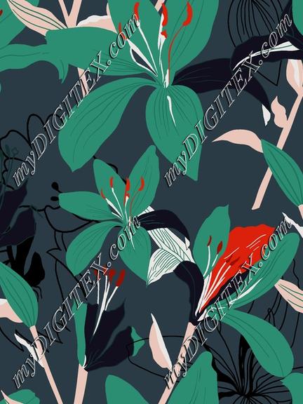 WOTER COLOR ALLOVER - Ethnic Floral Design