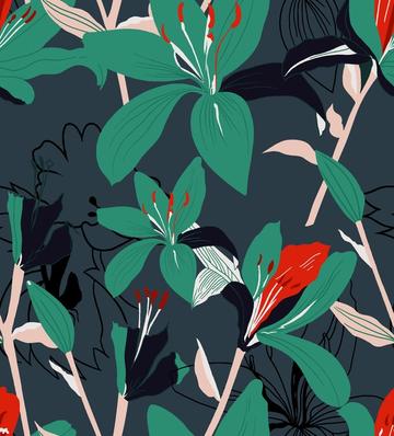 WOTER COLOR ALLOVER - Ethnic Floral Design