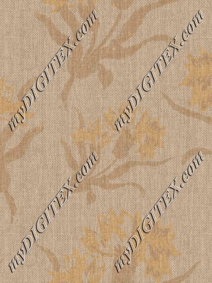 Floral Block Yellows dark linen