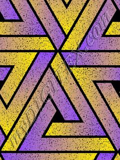 Grunge Triangle Geometric - Purple Yellow