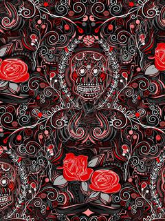 skulls and roses