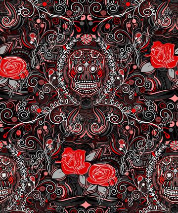 skulls and roses