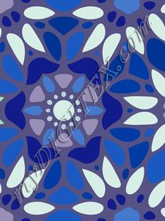 Floral Mosaic - Blue