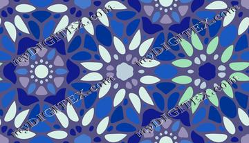 Floral Mosaic - Blue