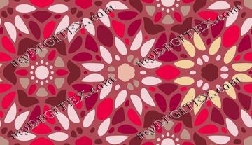 Floral Mosaic - Red