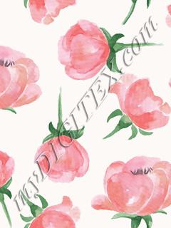 Pink watercolor flowers